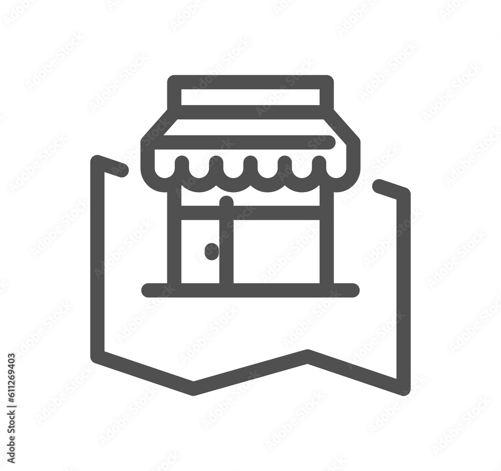 Shop management related icon outline and linear symbol. Shop management related icon outline and linear symbol.