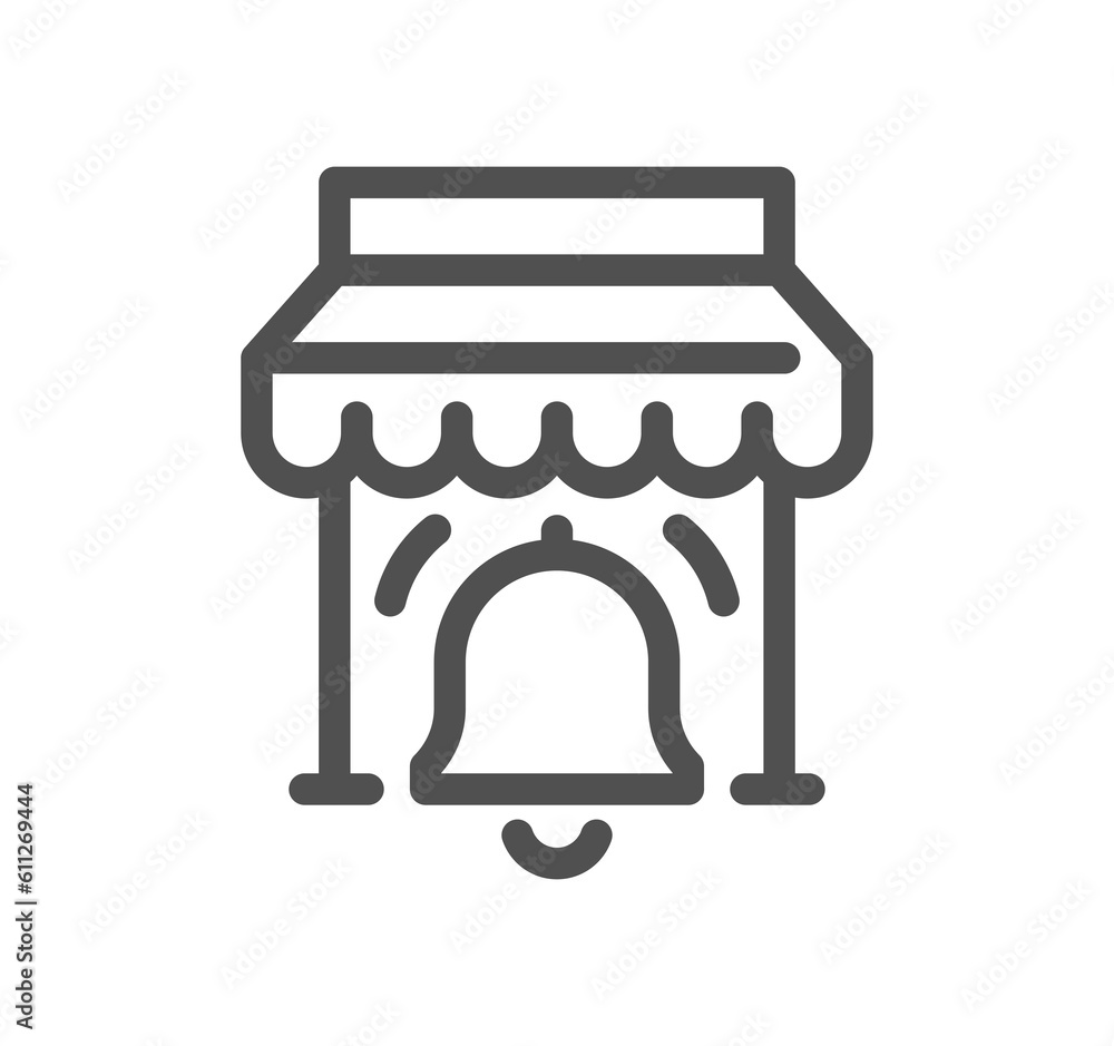 Shop management related icon outline and linear symbol. Shop management related icon outline and linear symbol.