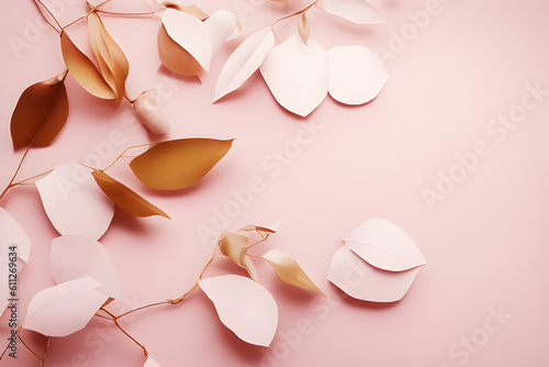 pink rose petals  generative ai