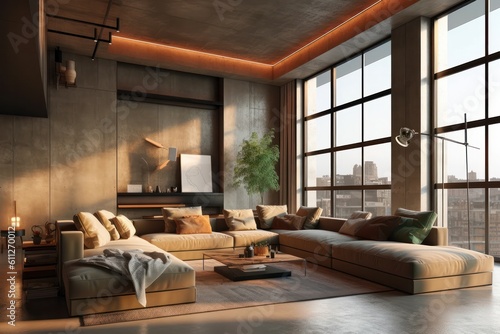 Sophisticated Loft Detailing, Modern Industrial Chic..