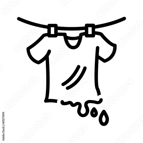 Black line icon for Wet