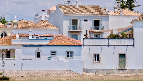 The whitewashed houses of Tavira, Algarve, Portugal