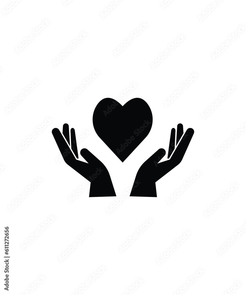 hand holding heart icon, vector best flat icon. hand holding heart icon, vector best flat icon.