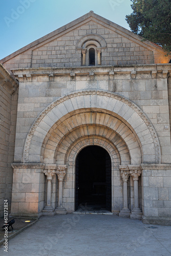 Roman Monastery of Sant Miquel  in Poble Espanyol  Barcelona  Spain