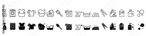Washing icon vector set. purity illustration sign collection. wash symbol.