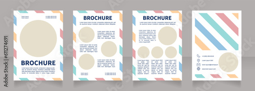 Family leisure and fun blank brochure design. Amusing club. Template set with copy space for text. Premade corporate reports collection. Editable 4 paper pages. Source Sans, Arial fonts used