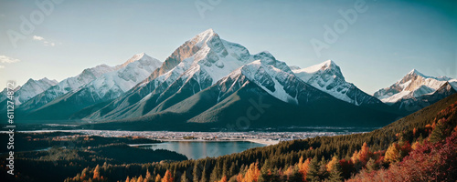 Breathtaking Mountain Peaks, Panoramic Ultrawide Image, Landscape Wallpaper
