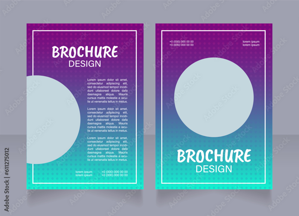 Technology and innovations blank brochure design. Template set with copy space for text. Premade corporate reports collection. Editable 4 paper pages. Caveat Brush, Acumin, Arial fonts used