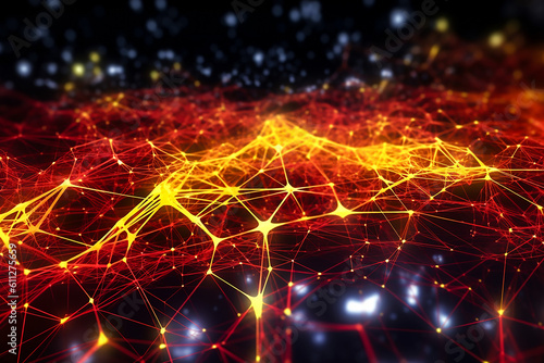 Abstract Digital Network Background. Generative AI. A rendering of an abstract digital networking background.