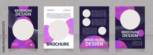 Beauty salon service blank brochure design. Manicure and hairstyle. Template set with copy space for text. Premade corporate reports collection. Editable 4 paper pages. KoHo Regular font used