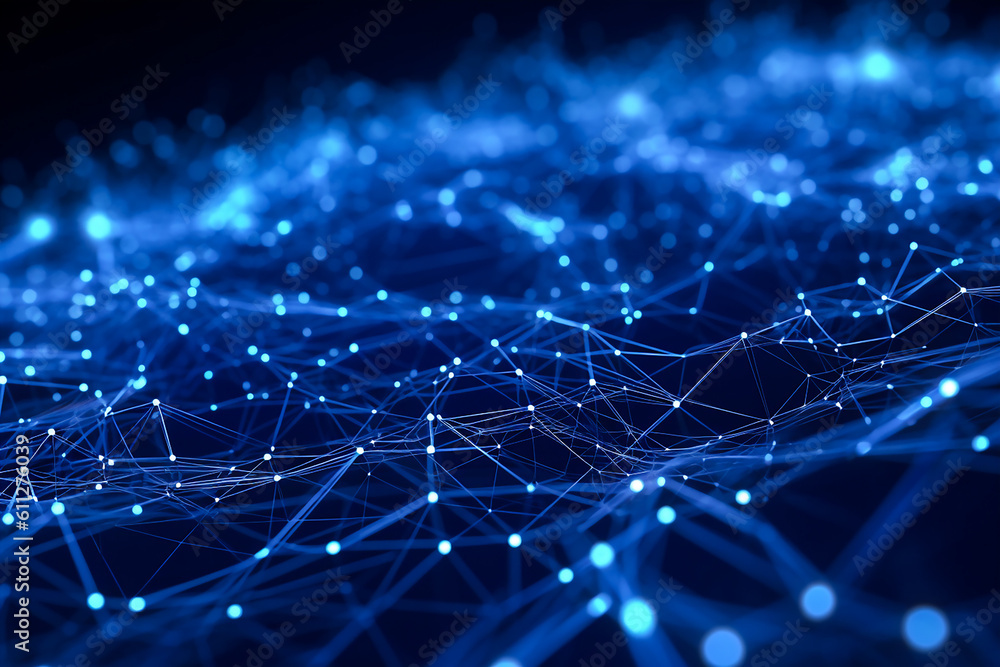Obraz premium Abstract Digital Network Background. Generative AI. A rendering of an abstract digital networking background. 