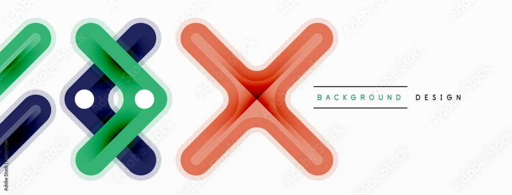 Obraz premium Minimal geometric background cross line. Design for wallpaper, banner, background, landing page, wall art, invitation, prints, posters