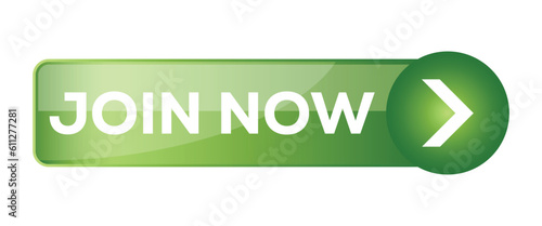 Join Now Button, Join Now Badge, Join Now Label Vector Illustration With 3D Glossy Style, Push Button, Realistic, Shiny Button, Banner Illustration