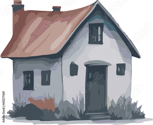 House watercolor