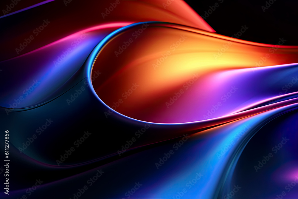 Obraz premium Iridescent fluid abstract wallpaper 