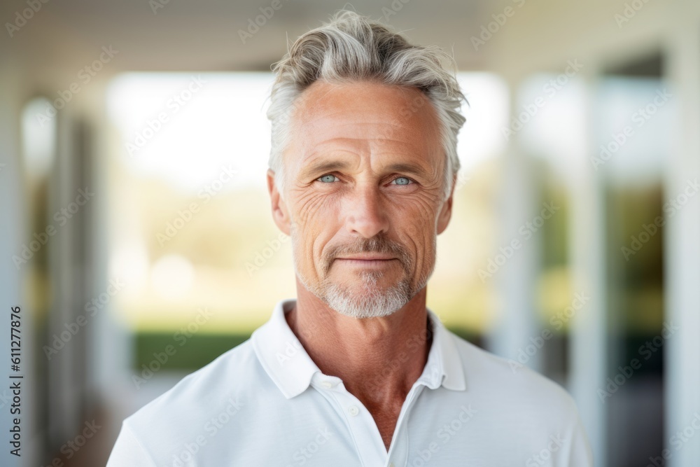 Medium shot portrait photography of a glad mature boy wearing a sporty polo shirt against a serene meditation space background. With generative AI technology Medium shot portrait photography of a glad mature boy wearing a sporty polo shirt against a serene meditation space background. With generative AI technology