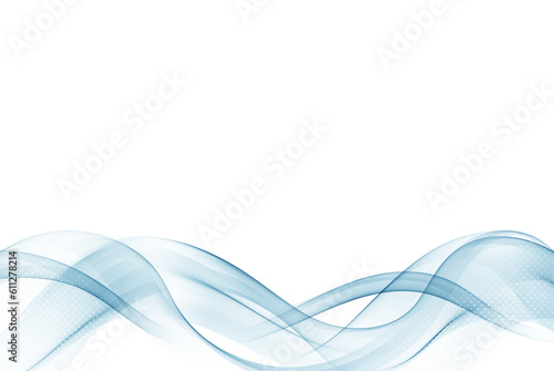 Blue flow of wavy lines in blue with halftone effect © lesikvit