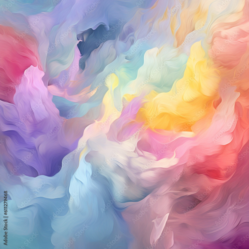 Pastel color background. Abstract rainbow texture with Generative Ai. 