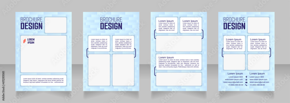 Healthcare service blank brochure design. Template set with copy space for text. Premade corporate reports collection. Editable 4 paper pages. Smooch Sans Light, Bold, Arial Regular fonts used Healthcare service blank brochure design. Template set with copy space for text. Premade corporate reports collection. Editable 4 paper pages. Smooch Sans Light, Bold, Arial Regular fonts used