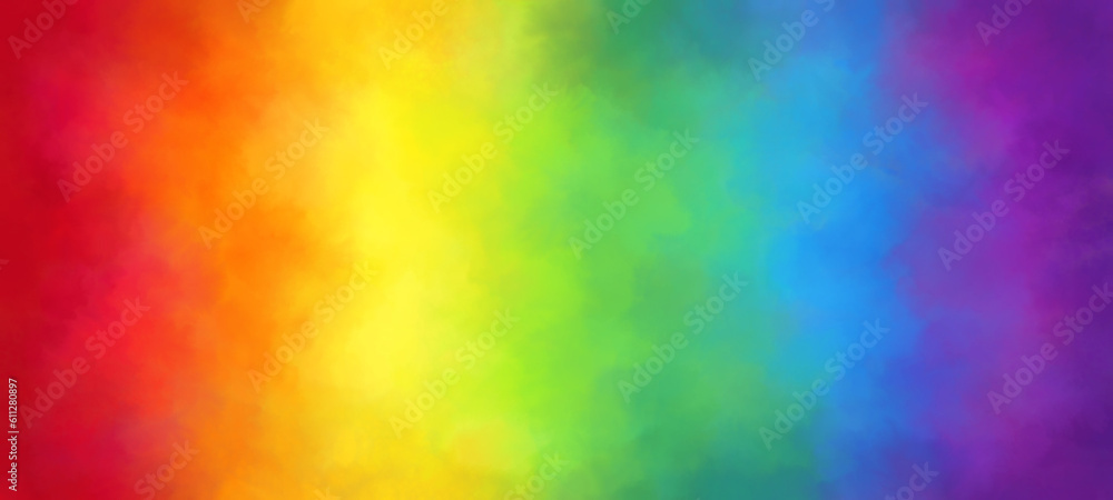Rainbow stripes - abstract watercolor background