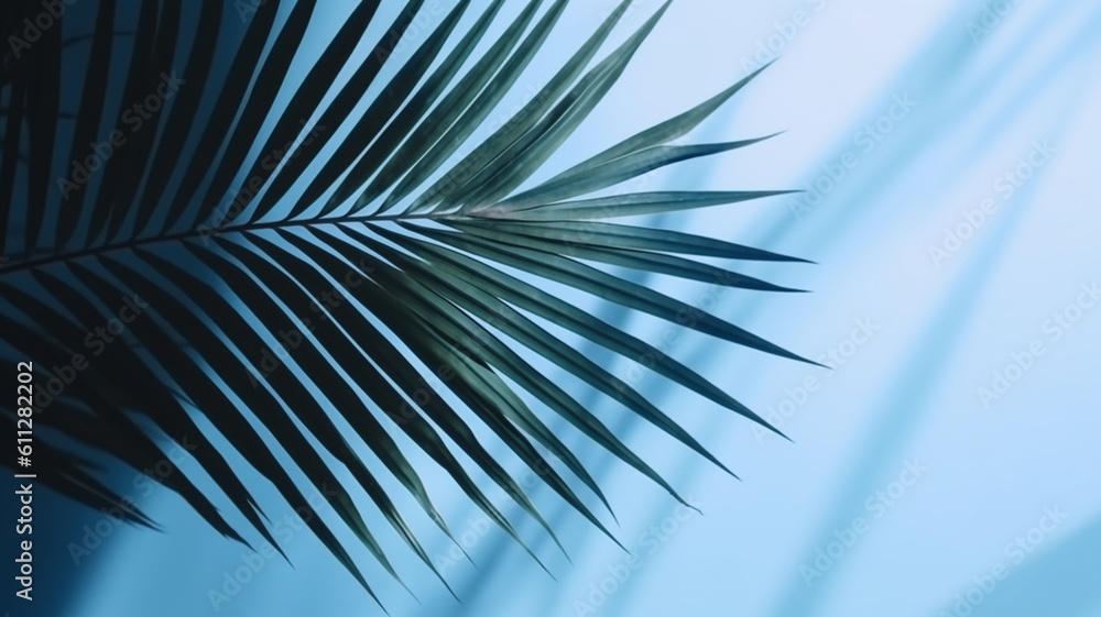 Obraz premium Palm shadow background. Created with generative Ai technology.
