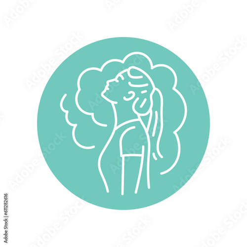 Mindfulness meditation black line icon. Balance and relaxation.