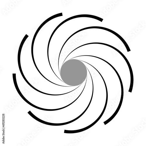 James rifled gun barrel grooves. Horizontal background, vector pattern, rifled channels. Abstract inside the gun tube.