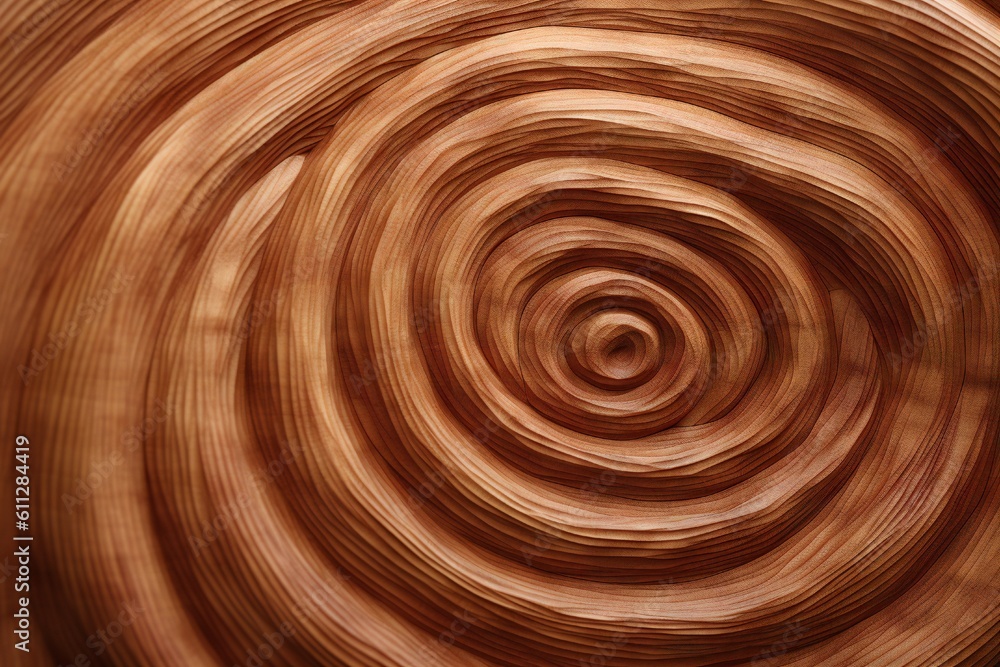 Abstract spiral wood background Generative AI Abstract spiral wood background Generative AI