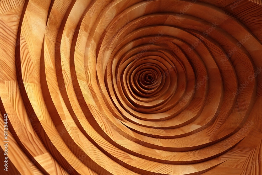 Abstract spiral wood background Generative AI Abstract spiral wood background Generative AI