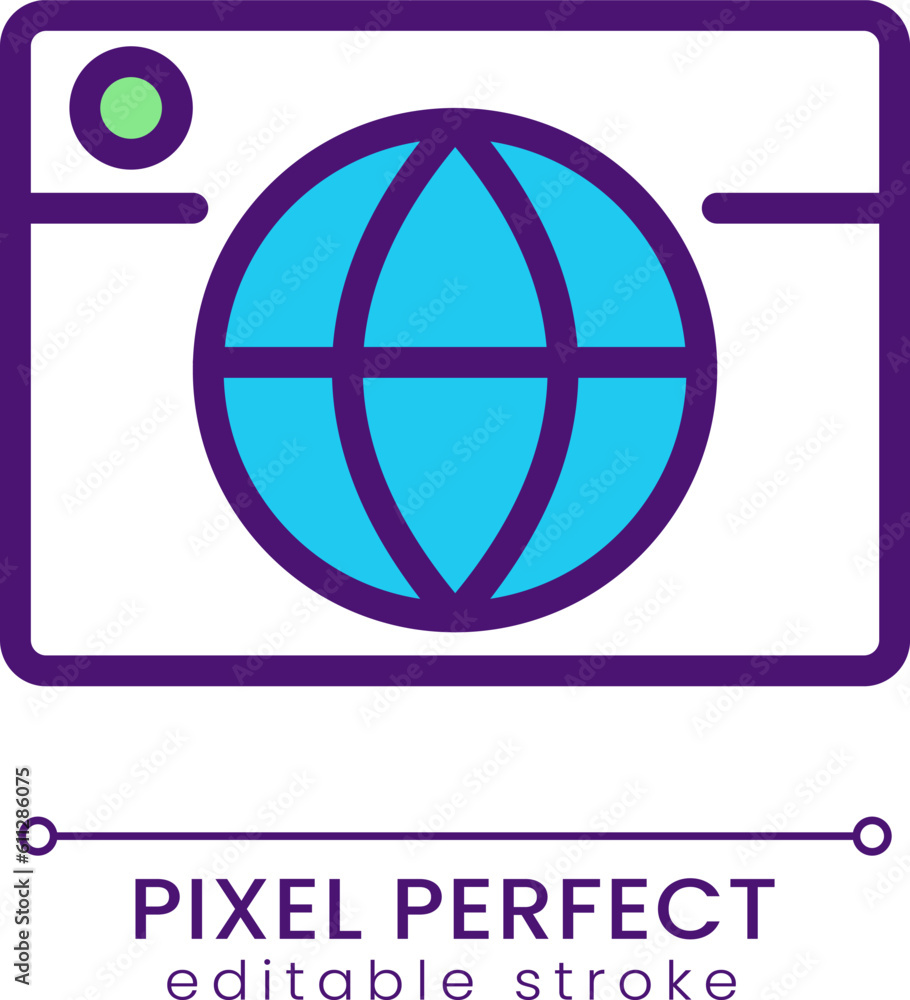 International business pixel perfect RGB color icon. Global communication. Technology to connect partners. Isolated vector illustration. Simple filled line drawing. Editable stroke. Poppins font used