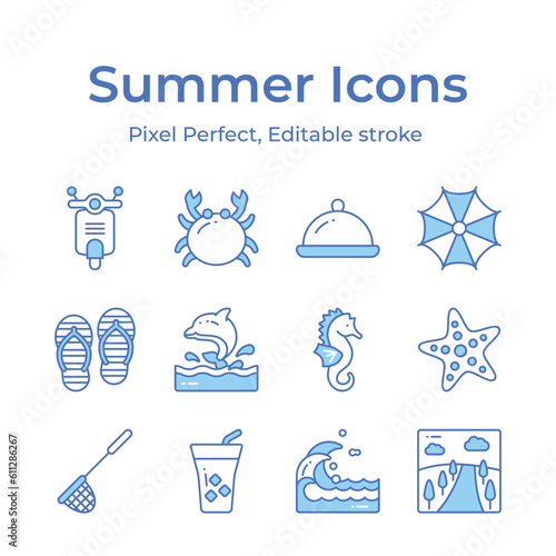 Bring the joy of summer to your projects with a delightful assortment of seaside inspired icons