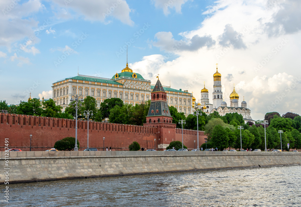 View of the Senate Palace and the Moscow Kremlin, Russia. Administration of the President of Russia