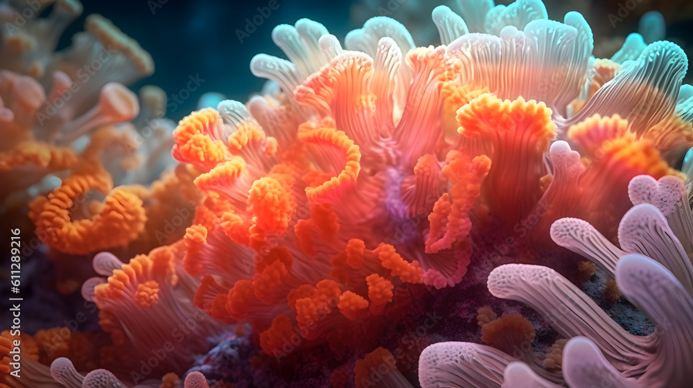 Naklejka premium coral reef in aquarium