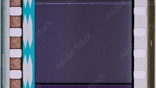 Violet Film Frame Overlay Element