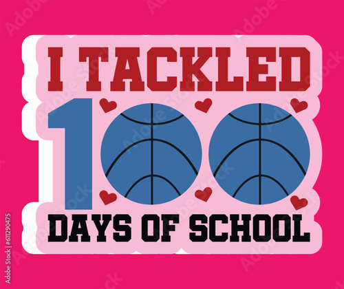 100 days of school stacker svg