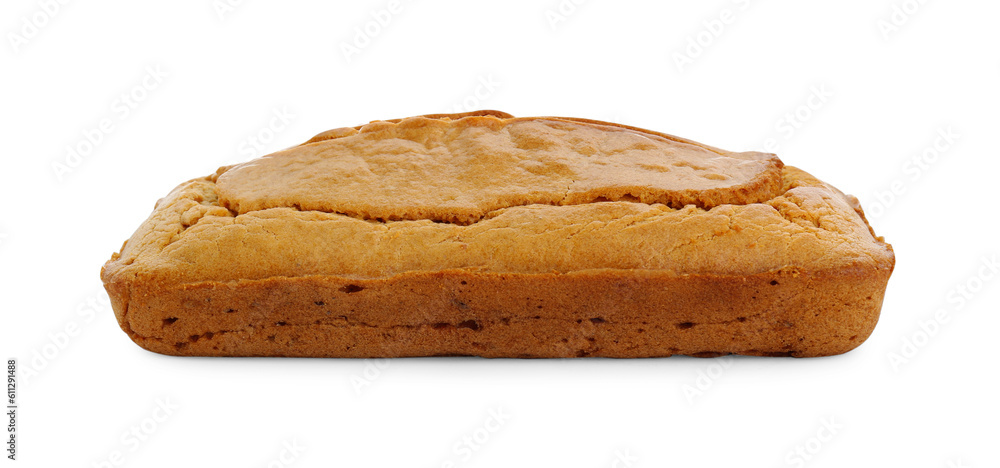Delicious homemade yogurt cake on white background Delicious homemade yogurt cake on white background