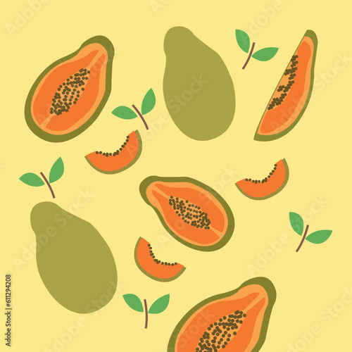 seamless pattern with guava