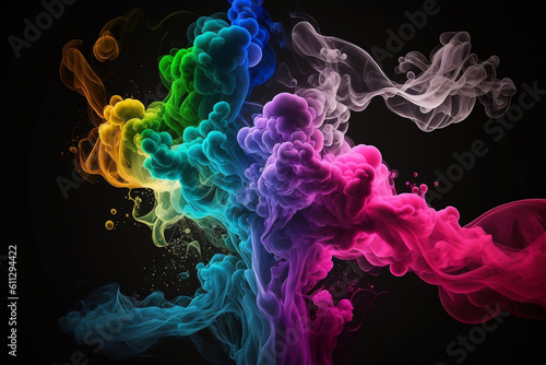 colorful smoke generated using ai