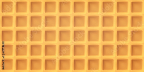 a realistic wide design belgian waffle back