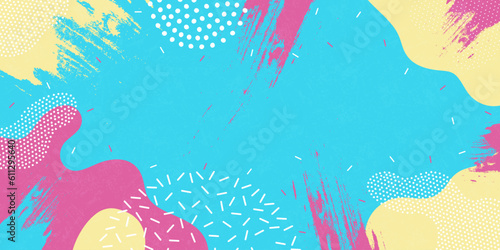 Bright background. Abstract shapes, bright colors. Minimalist pattern background.