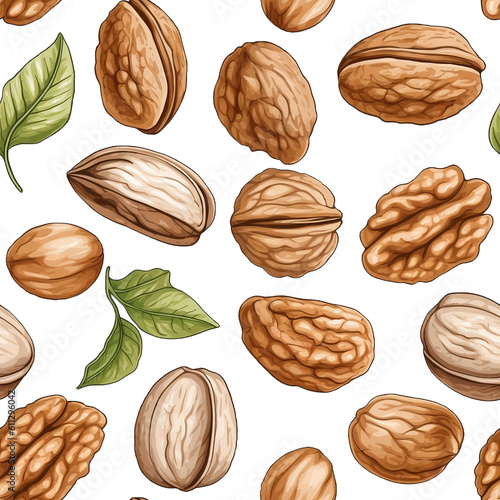 collection of walnuts pattern