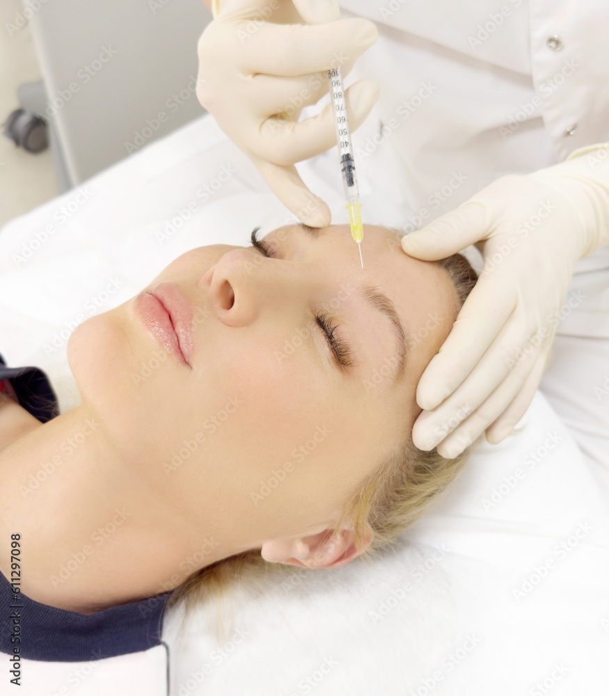 Botulinum toxin injection for facial wrinkles ,in the therapy of mimic facial lines, non-invasive treatment for mimic facial wrinkles and neck and decollete lines.Cosmetic botulinum toxin injection Botulinum toxin injection for facial wrinkles ,in the therapy of mimic facial lines, non-invasive treatment for mimic facial wrinkles and neck and decollete lines.Cosmetic botulinum toxin injection