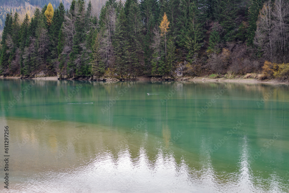 Lake of Soraga, Fassa valley, Trentino Alto Adige, Italy