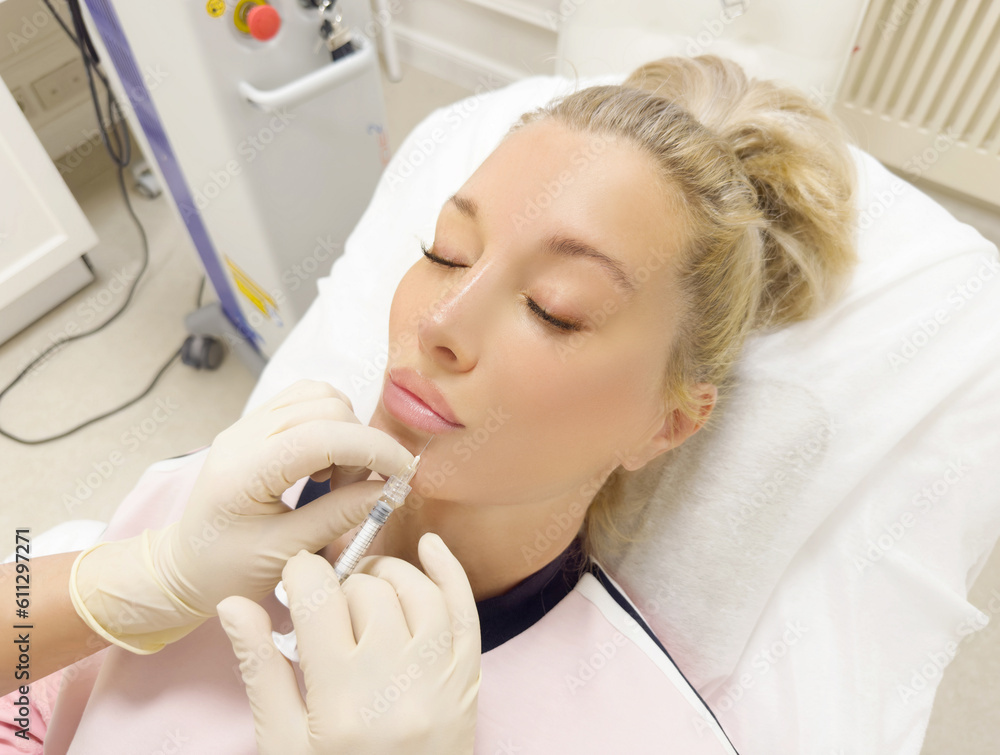 Hyaluronic acid injections for specific areas.Lip augmentation with