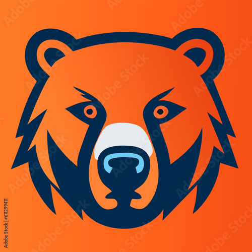 Head of Bear symbol.It's for winner concept