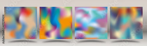 Gradient background, color blur. A set of templates for interior design, prints, decorations, creativity and web design. The basis for posters, posters, covers and creative ideas