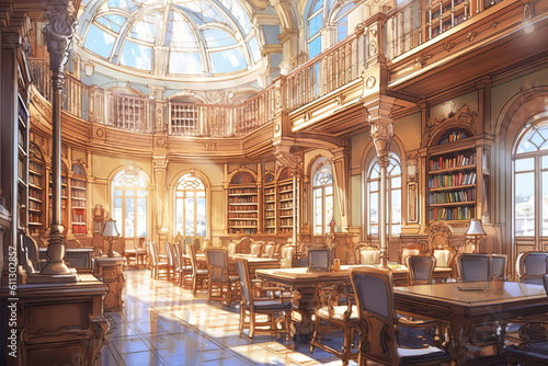 図書室,Generative AI AI画像