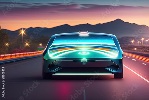 Modern Smart Car Technology Generative AI © Postmodern Studio