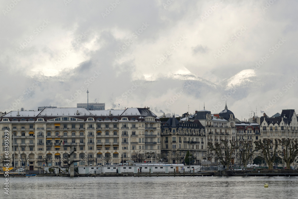 La rade de Genève en hiver