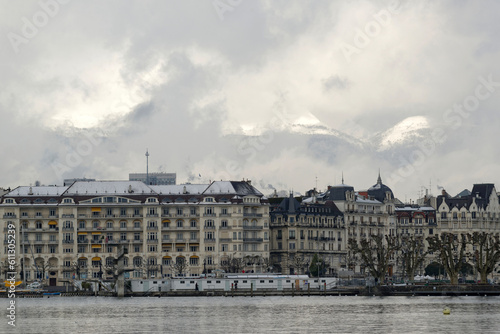 La rade de Genève en hiver